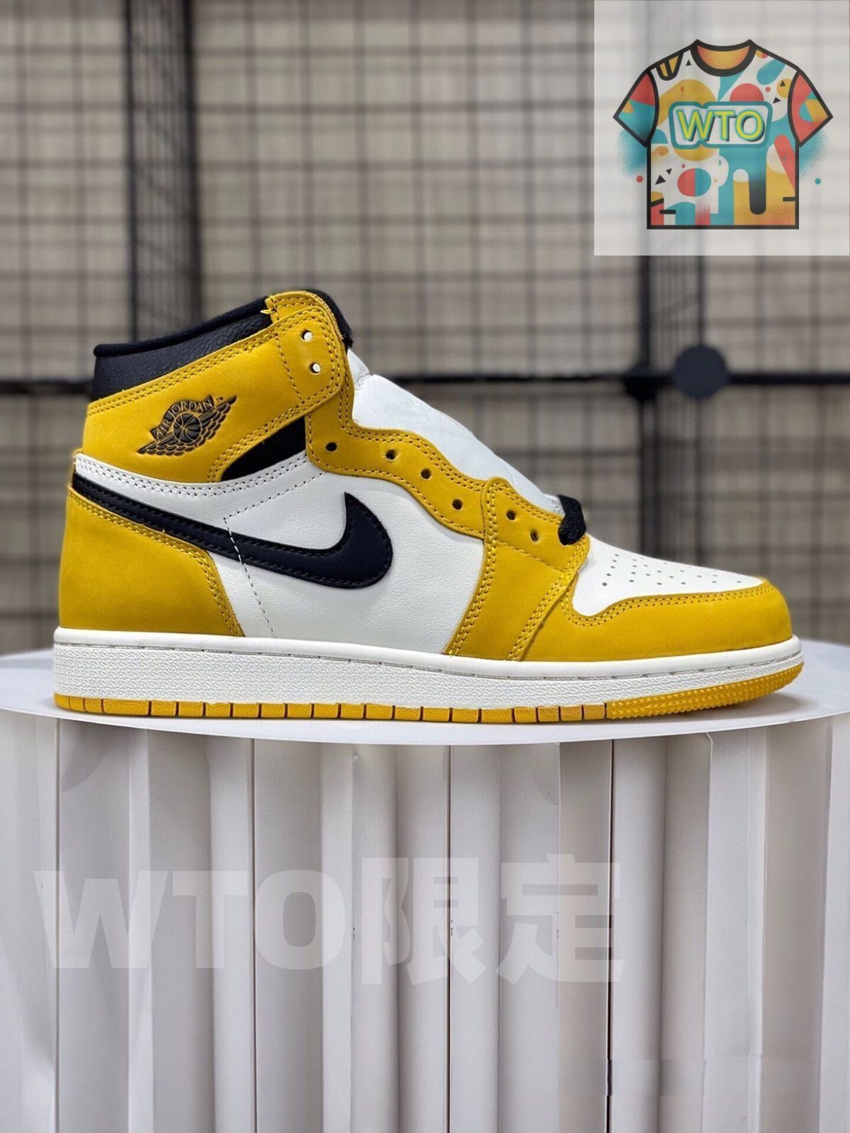 お げ 即 Nike Air Jordan 1 High OG Yellow Ochre ジョーダン-WTO輸入2