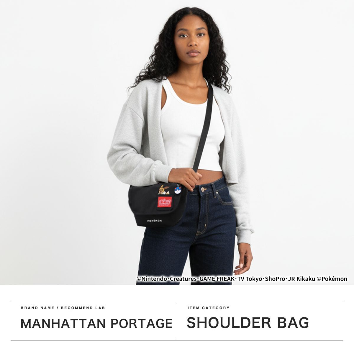 日本 マンハッタンポーテージ ショルダーバッグ キッズ Manhattan Portage ポケモン ミニショルダー 撥水 NYLON BAG XXXS FZP Pokemon 25