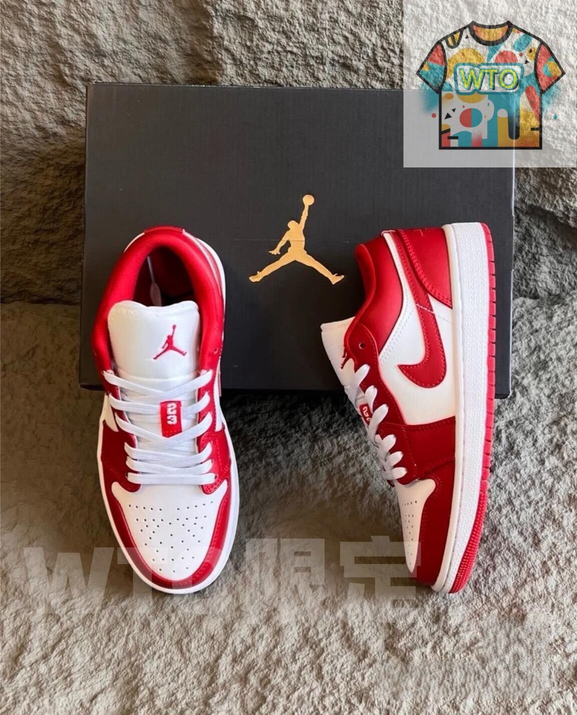 お げ 即 ナイキ NIKE Air Jordan 1 Low Gym Red white 553558-611男女兼用 ジョーダン-WTO輸入2