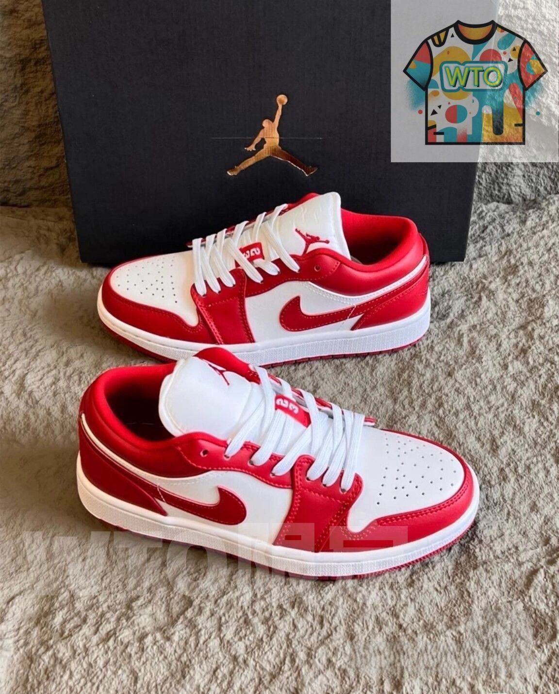 お げ 即 ナイキ NIKE Air Jordan 1 Low Gym Red white 553558-611男女兼用 ジョーダン-WTO輸入2