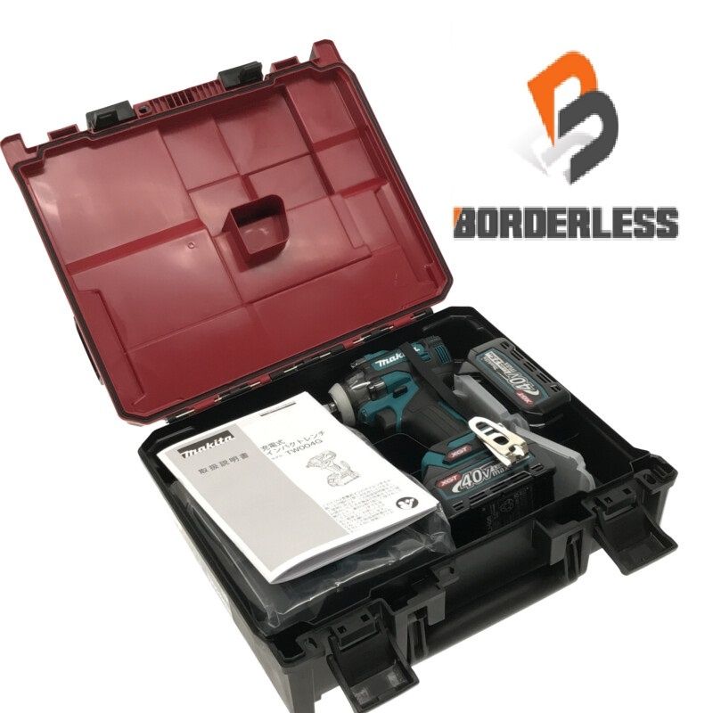 makita マキタ 40Vmax 充電式インパクトレンチ TW004GRDX 青 バッテリ2個 2.5Ah 充電器 ケース付 コードレス118683