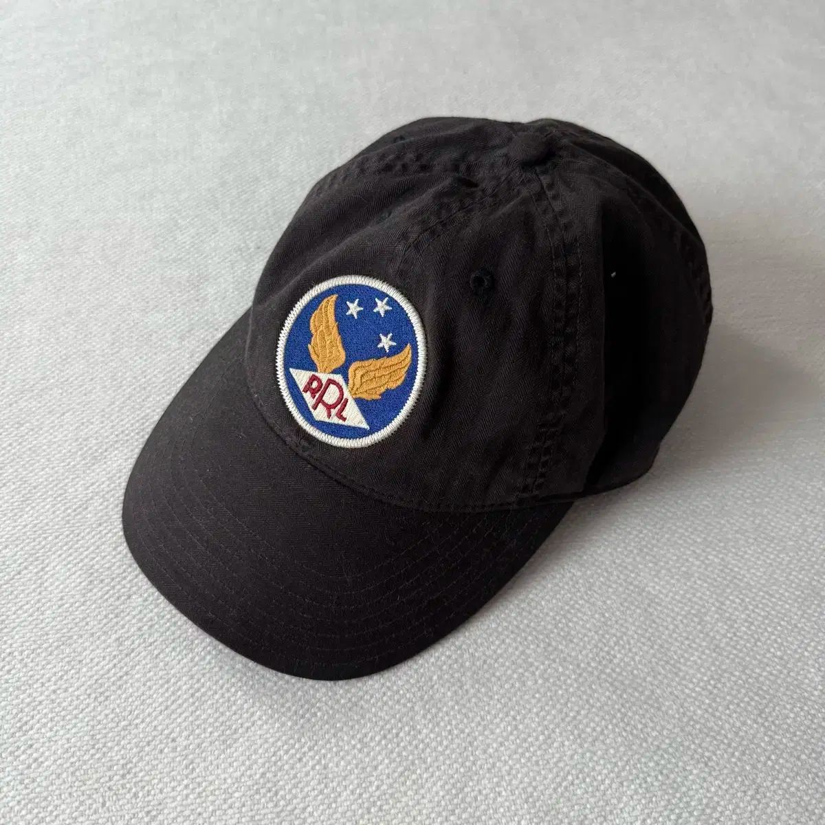 RRL ウィングロゴ ツイルベースボールキャップ ブラック