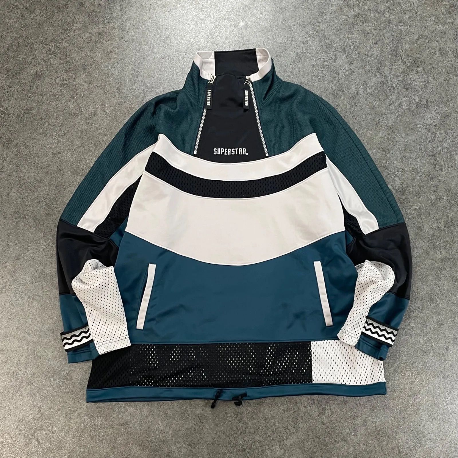 日本製 90s MIZUNO SuperStar Pullover Jacket High Neck ミズノ