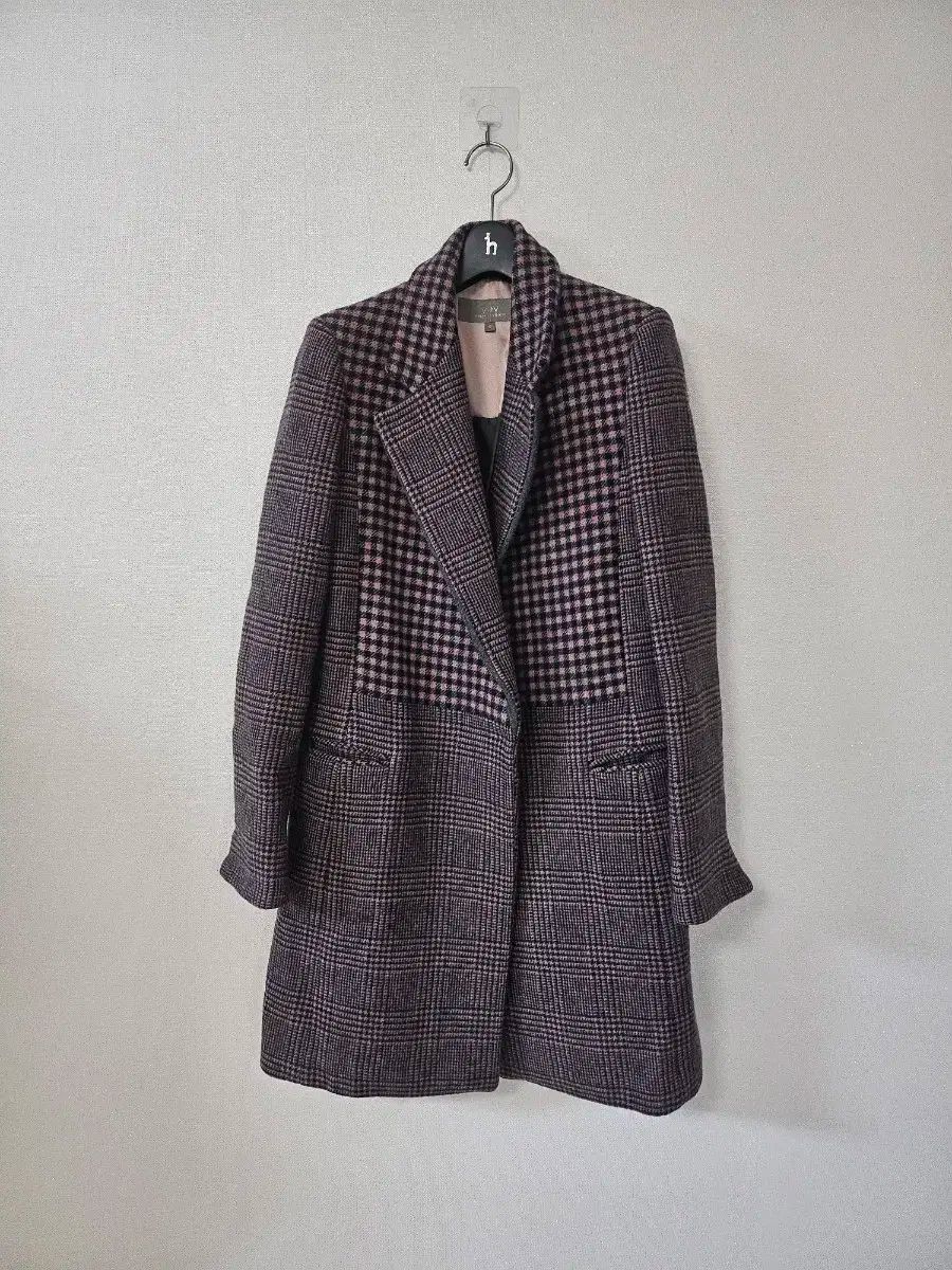 VOV チェック パータン ウール ロングコート