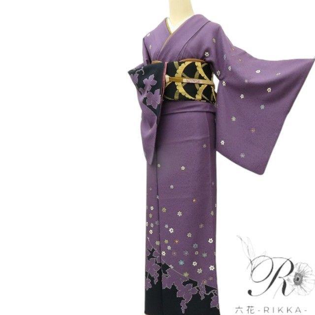 六花-RIKKA- 美品 正絹 千地泰弘落款 葡萄 訪問着 着物 A3934 - メルカリ
