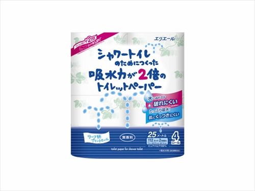 シャワー 吸水力が2倍のトイレット 4R 9個セット まとめ売り