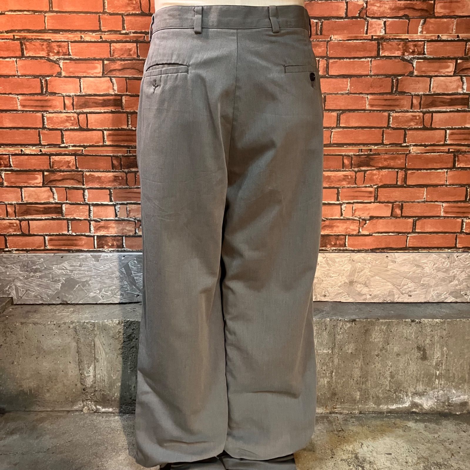 USA古着 00s DOCKERS スラックス ヘリンボーン ワイド バギー シティ