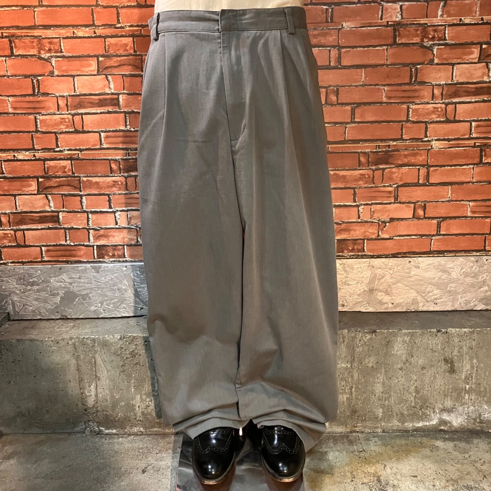 USA古着 00s DOCKERS スラックス ヘリンボーン ワイド バギー シティ