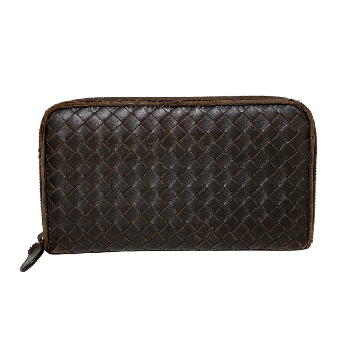 BOTTEGA VENETA ボッテガヴェネタ 長財布 ジップアラウンドウォレット ダークブラウン ラウンドファスナー レザー
