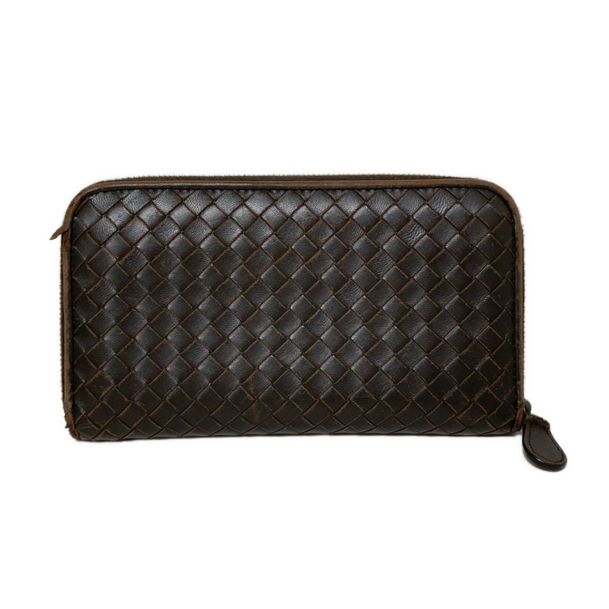 BOTTEGA VENETA ボッテガヴェネタ 長財布 ジップアラウンドウォレット ダークブラウン ラウンドファスナー レザー