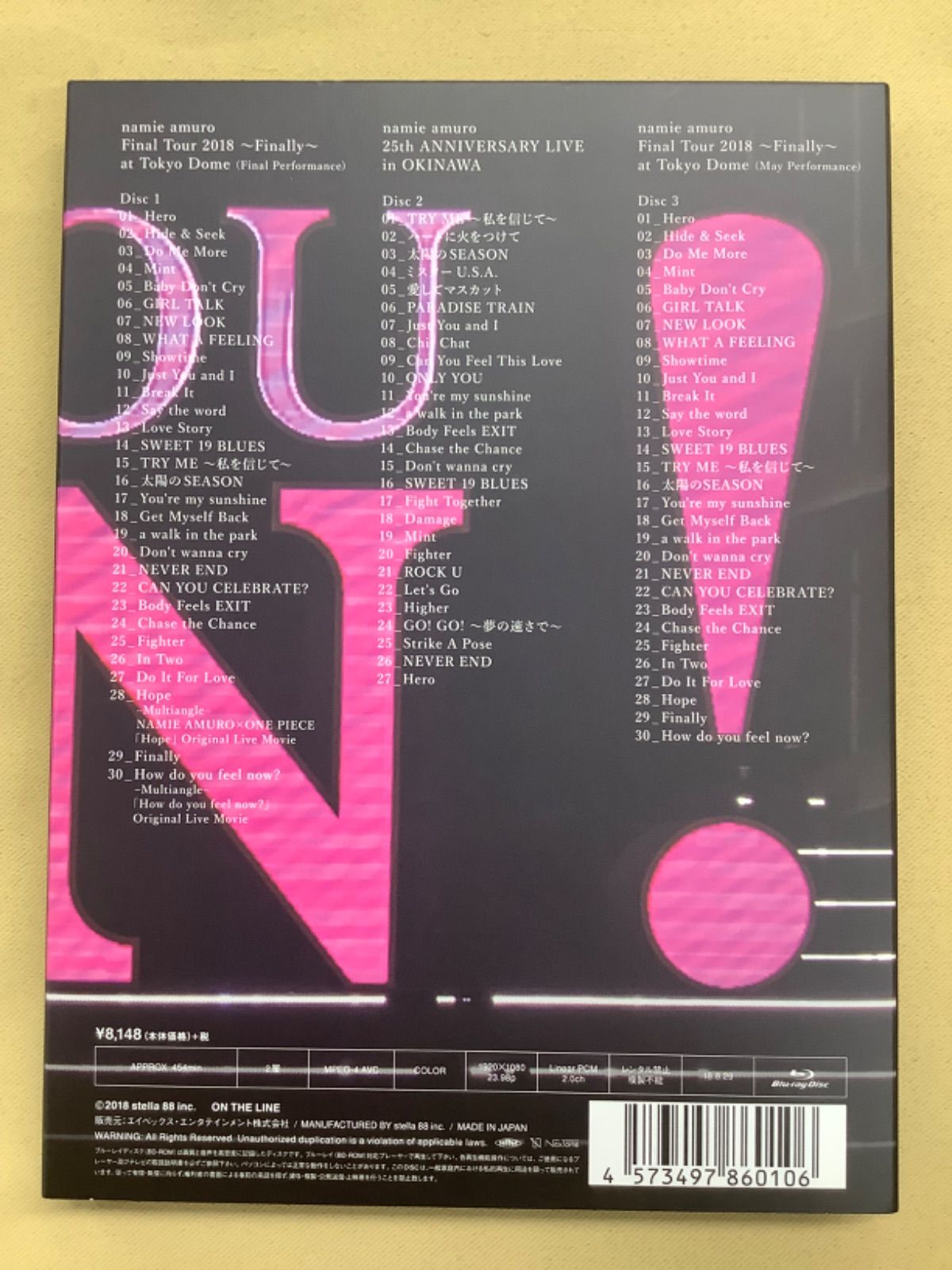 安室奈美恵／Final Tour 2018 ～Finally～ Blu-ray3枚組 - メルカリ