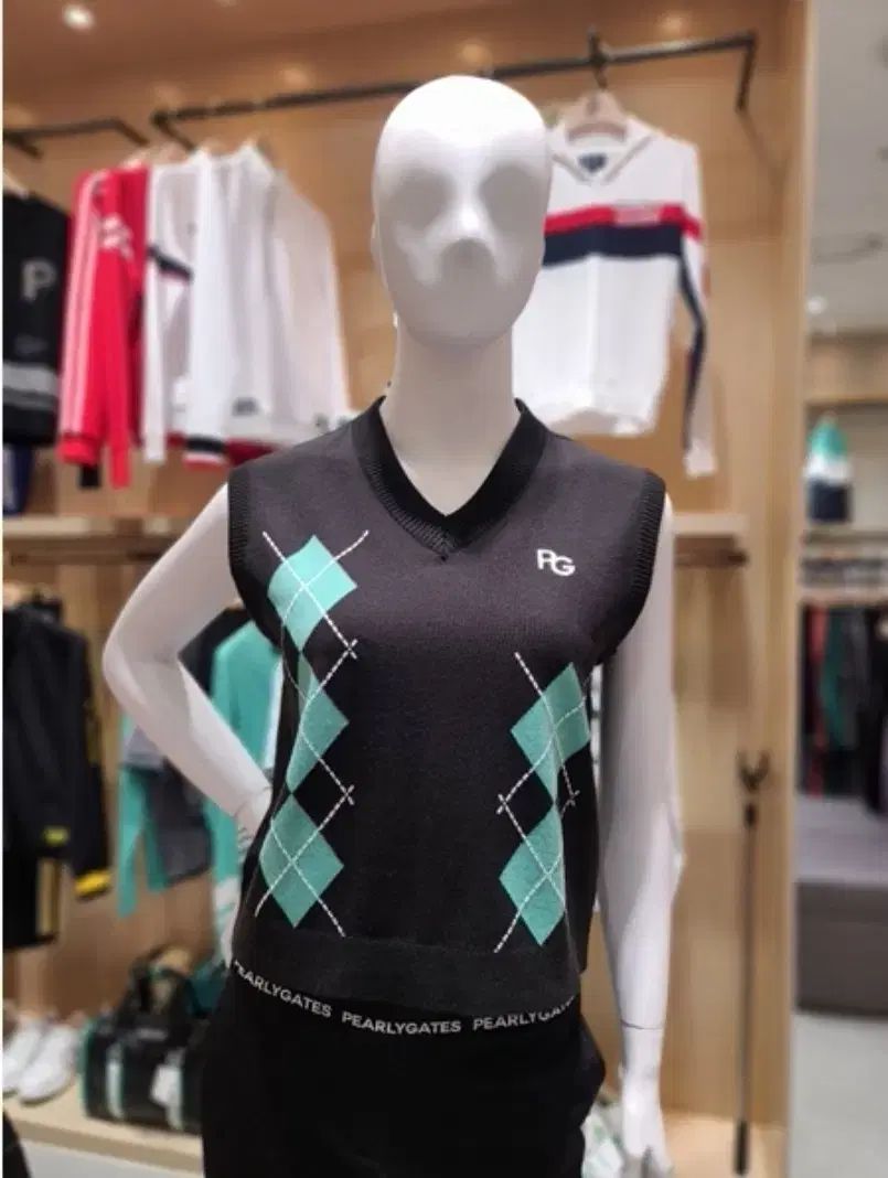 パーリーゲイツ アーガイル ニット ベスト 0サイズ