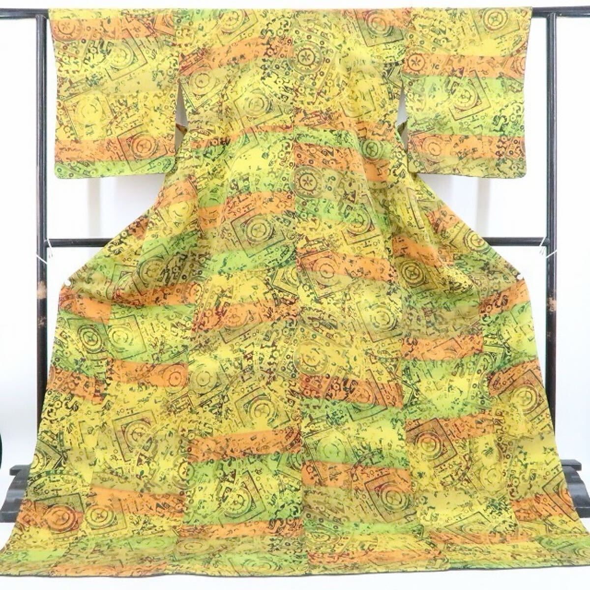 ❁tomihisa❁新品 前田仁仙 落款 更紗 お仕立て上がり品“ようこそ仁仙