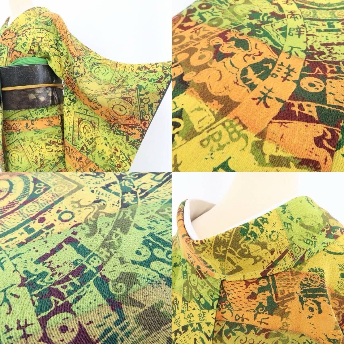 ❁tomihisa❁新品 前田仁仙 落款 更紗 お仕立て上がり品“ようこそ仁仙