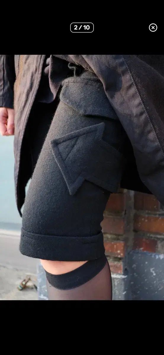 Comme des Garcons p d m パッチド ウール カプリ パンツ