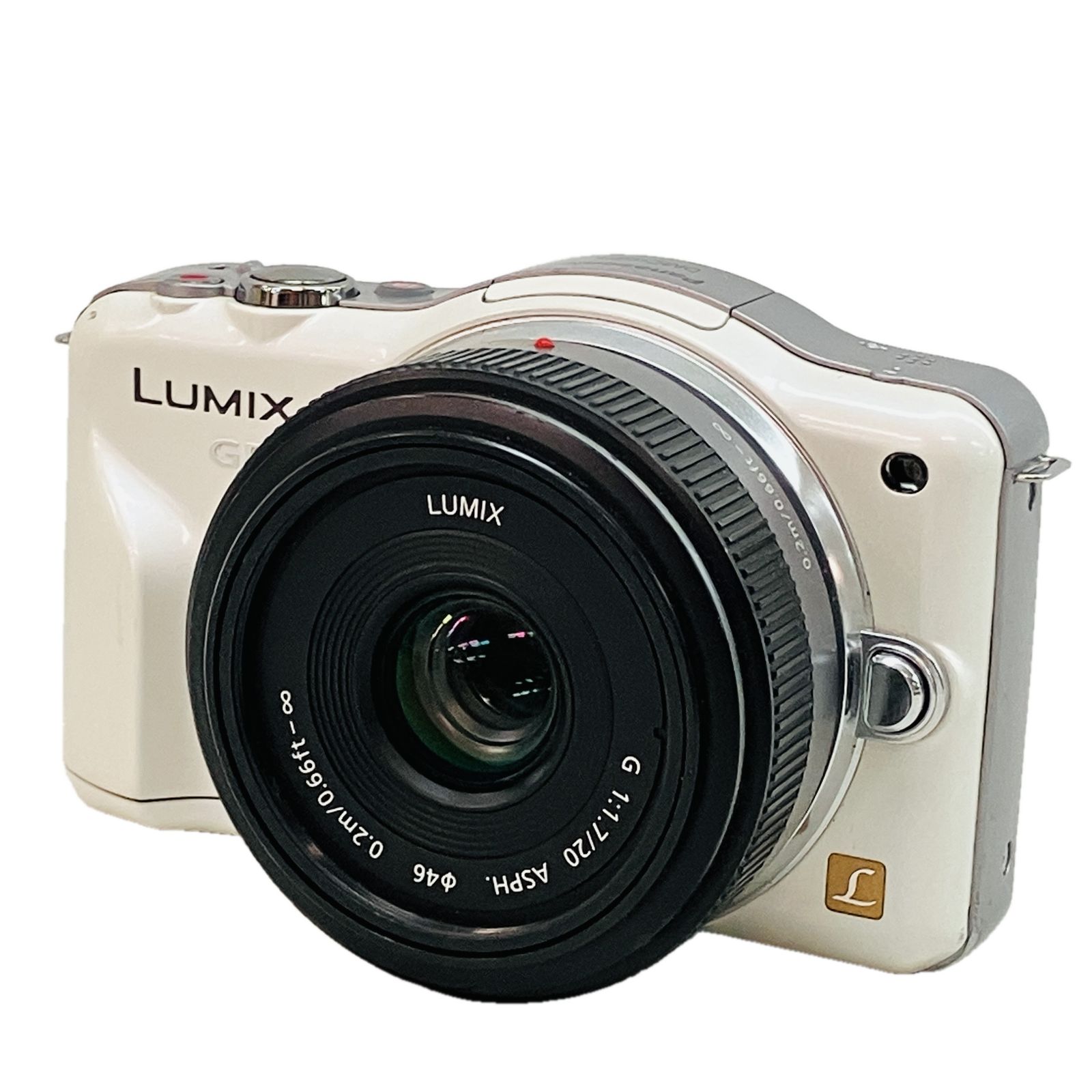 LUMIX GF3 ミラーレス一眼 H-H020 20mm レンズセット カメラ C10606860