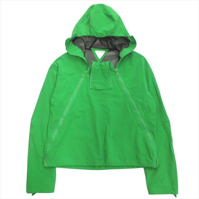 ボッテガヴェネタ BOTTEGA VENETA トライアングルジップ ナイロン パーカー ジャケット ブルゾン M パラキート 緑 グリーン メンズ 11