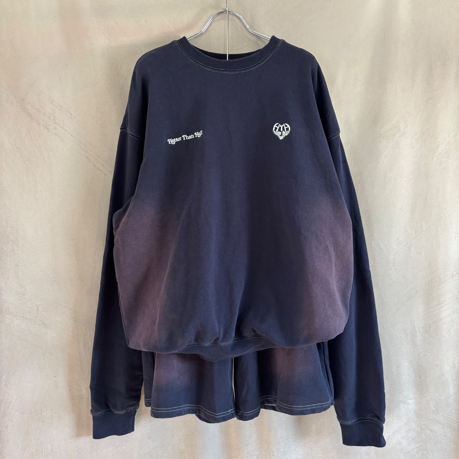 HTH Hotter Than Hell stitch two point setup unisex スウェット プル