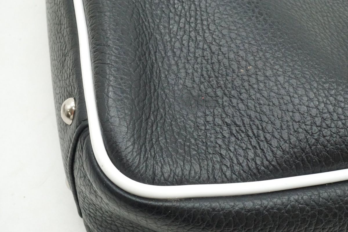 クレージュ ヴィンテージ ハンドバッグ トート ロゴ レザー バイカラー