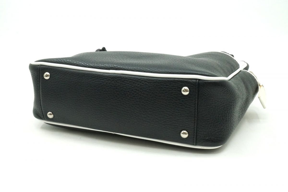 クレージュ ヴィンテージ ハンドバッグ トート ロゴ レザー バイカラー