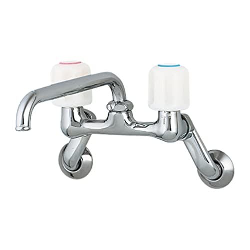 カクダイ 2ハンドル混合栓 壁付 キッチン用 1240 S 170