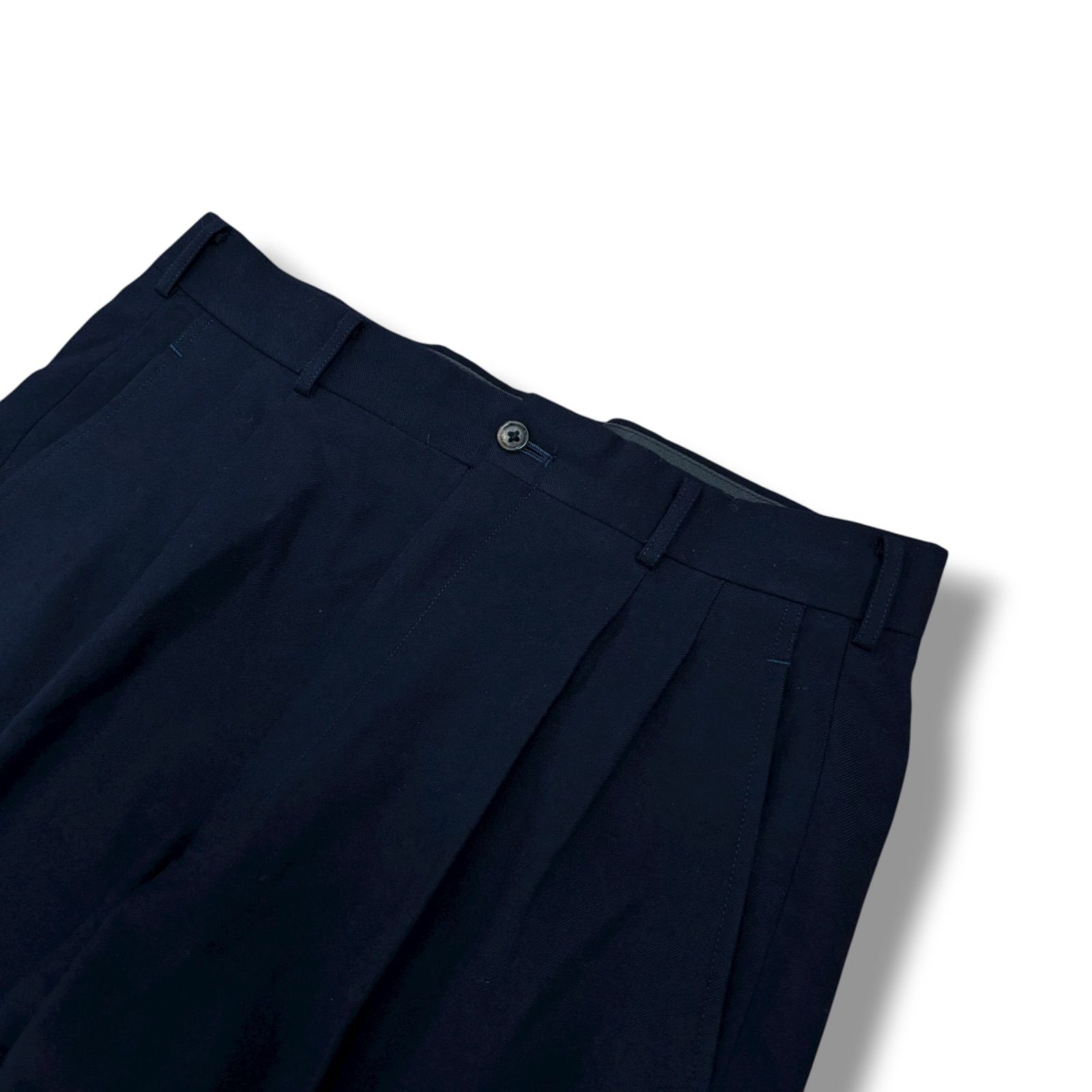 COMME des GARCONS HOMME】美品 70-80s/デカオム/スラックスパンツ L