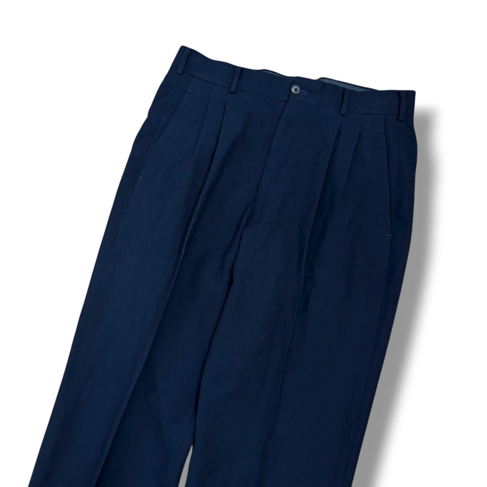 COMME des GARCONS HOMME】美品 70-80s/デカオム/スラックスパンツ L