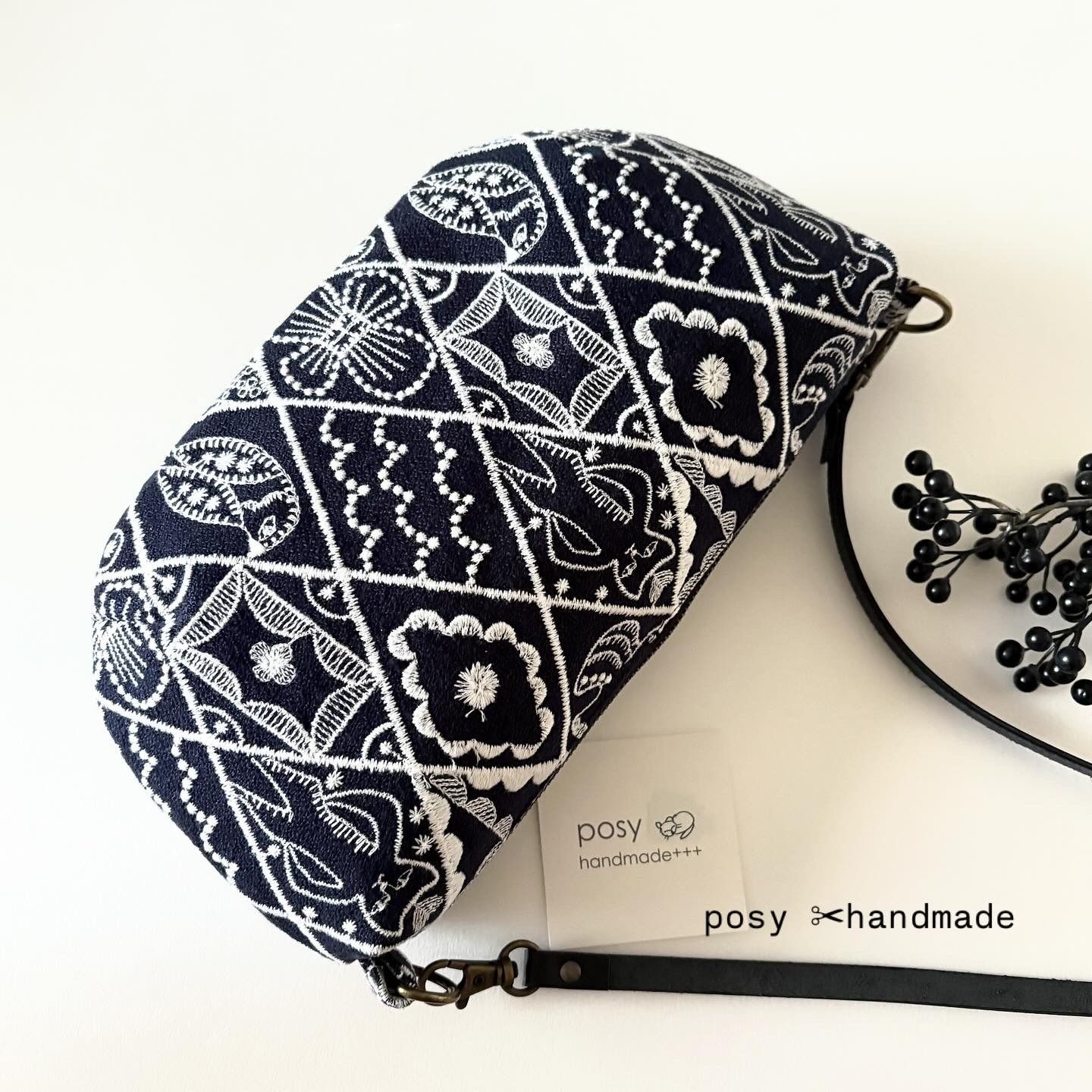 ハンドメイド ミナペルホネン 小ぶりショルダーバッグ symphony tambourine