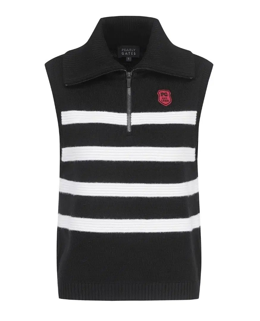 パーリーゲイツ ストライプ ニット ベスト 0サイズ