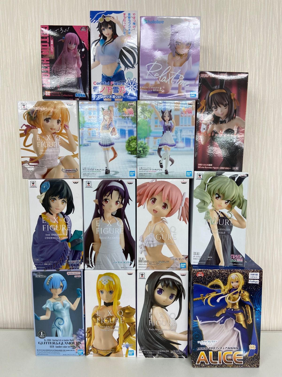 美少女 プライズ フィギュア まとめ 計15点 EXQフィギュア まどマギ アイマス SAO ウマ娘 他 ME27-2816