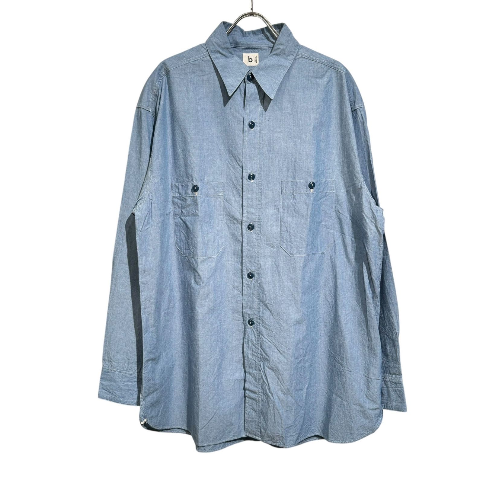 blurhms ROOTSTOCK ブラームスルーツストック bROOTS23S08 Selvage Chambray USN Shirts メンズ ブルー サイズ3