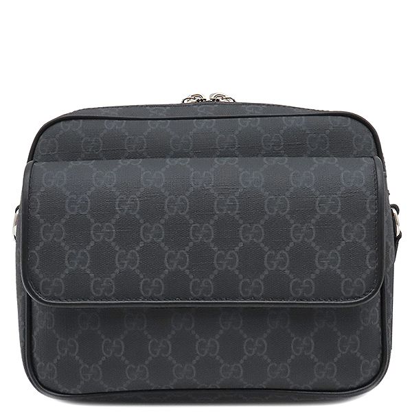 グッチ GUCCI ショルダーバッグ スモール クロスボディバッグ GGスプリームキャンバス ブラック シルバー金具 黒 ウェブストライプ 斜め掛け 795479 保存袋