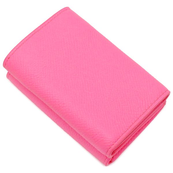 バレンシアガ 三つ折り財布 ヴィル ミニウォレット カーフ ピンク シルバー金具 コンパクトウォレット 558208 箱