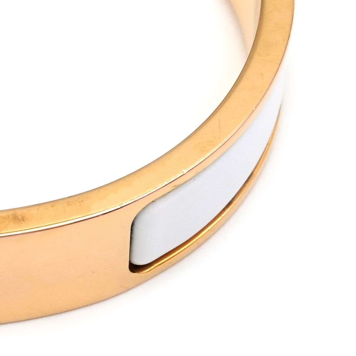 エナメル ホワイト×ゴールド