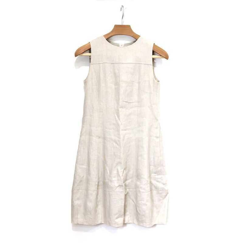 楠本質店 元住吉 フォクシー FOXEY 34206-SOFG58T ワンピース レディース サイズ 38 ベージュ 麻