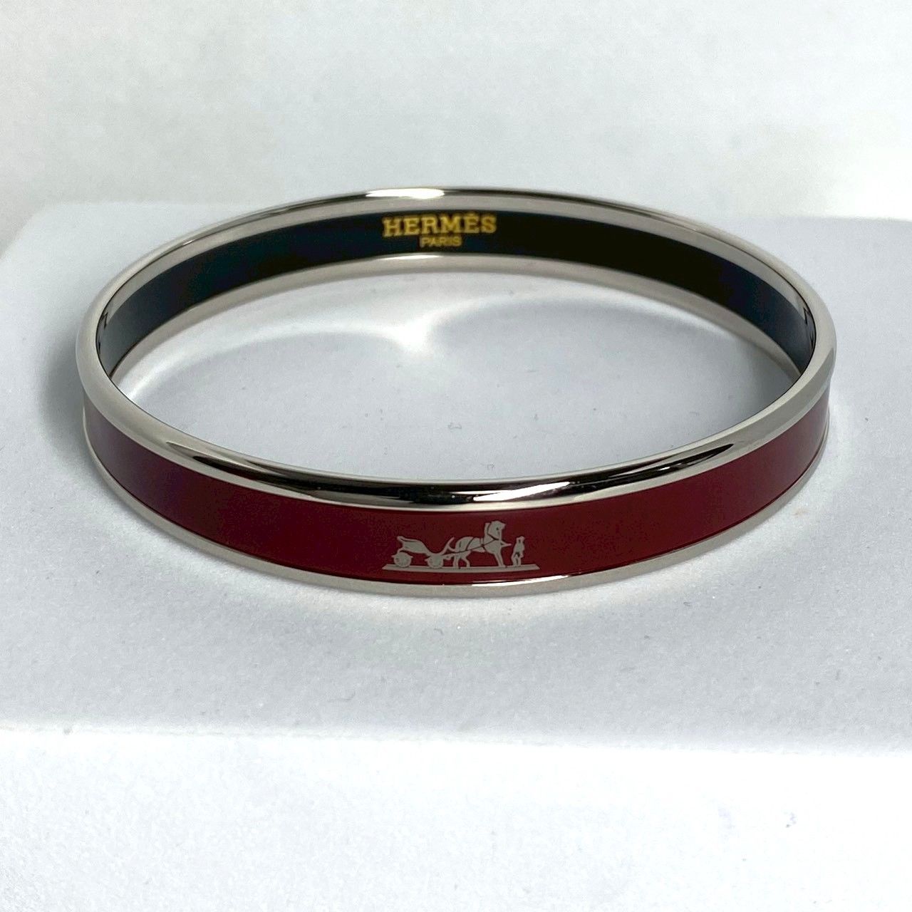 2446 HERMES エルメス エマイユ エナメル バングル カレーシュ