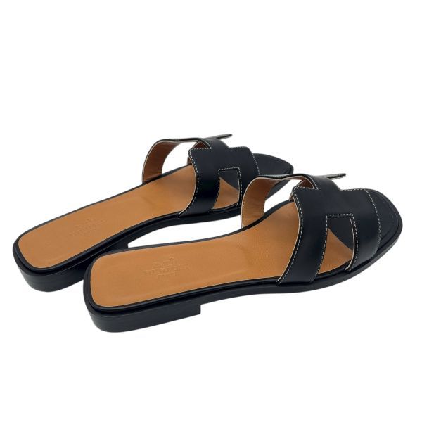 ○□ 未使用 エルメス HERMES サンダル オラン Oran フラット 「H