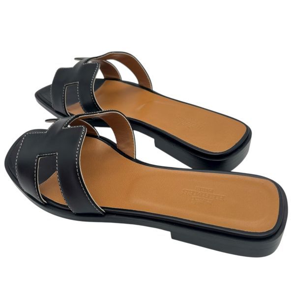 ○□ 未使用 エルメス HERMES サンダル オラン Oran フラット 「H