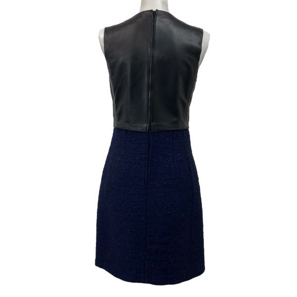 ○◇ セリーヌ CELINE 難あり 切替ツイードワンピース 膝丈