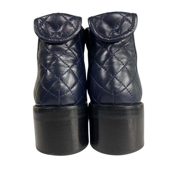 ○ シャネル CHANEL サイドゴア ショートブーツ ターンロック