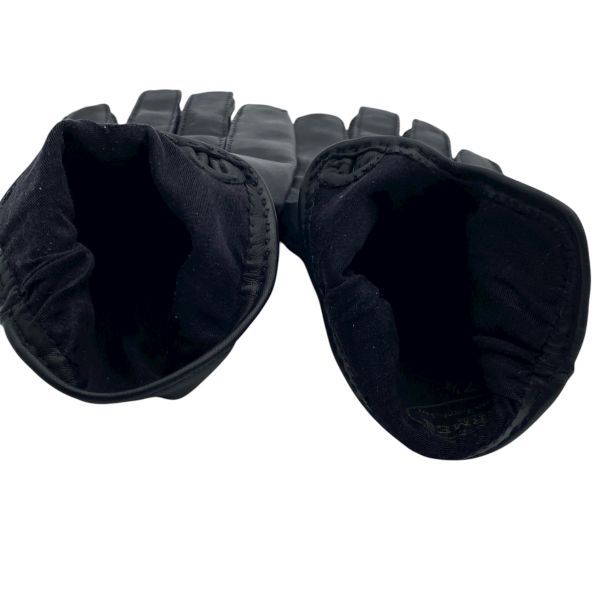 ○ 美品 エルメス HERMES レザーグローブ 手袋 セリエボタン ステッチ