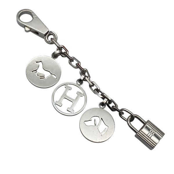 エルメス HERMES アミュレット 4 オルガ Olga バッグチャーム カデナ Hロゴ シルバー色 メタル レディース 5 E 283