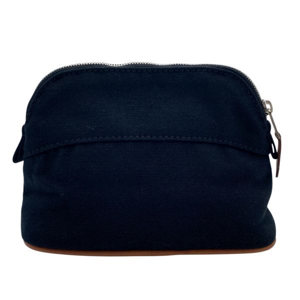 エルメス HERMES ボリード ポーチ ミニ コスメポーチ バックインバッグ 小物入れ 黒 ブラック コットン100％ レディース 5E280