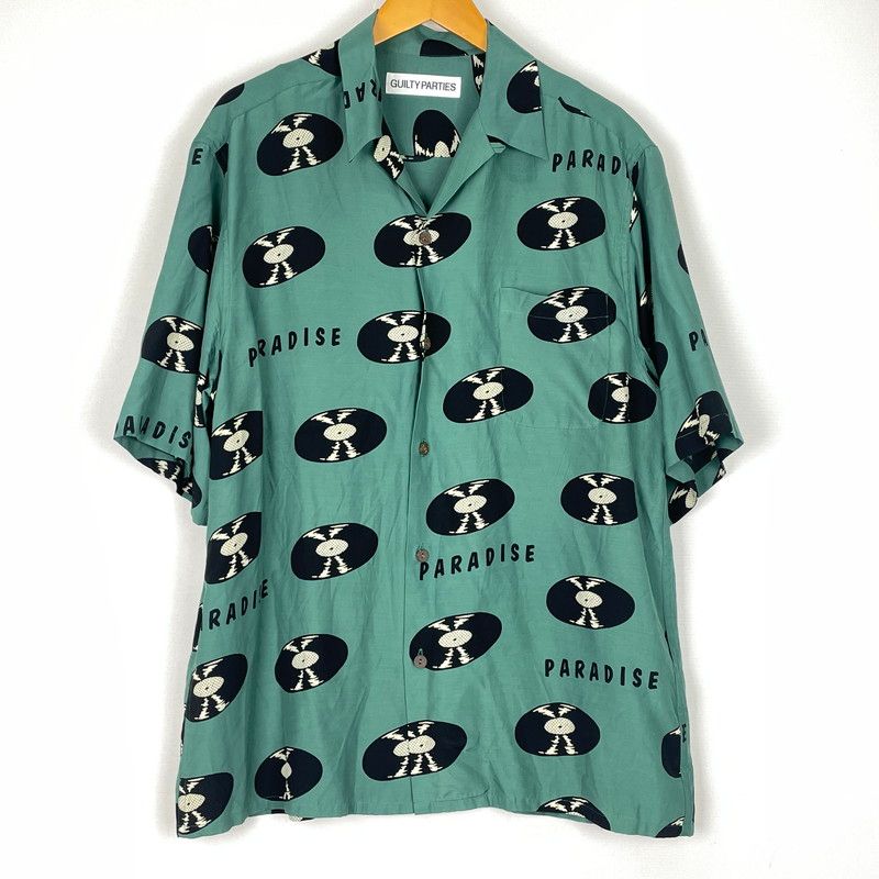品 WACKO MARIA ワコマリア RECORDS HAWAIIAN S S SHIRT TYPE-4 レコード ハワイアン ショートスリーブ シャツ タイプ4 トップス 半袖 140-251110-ts-04-tei