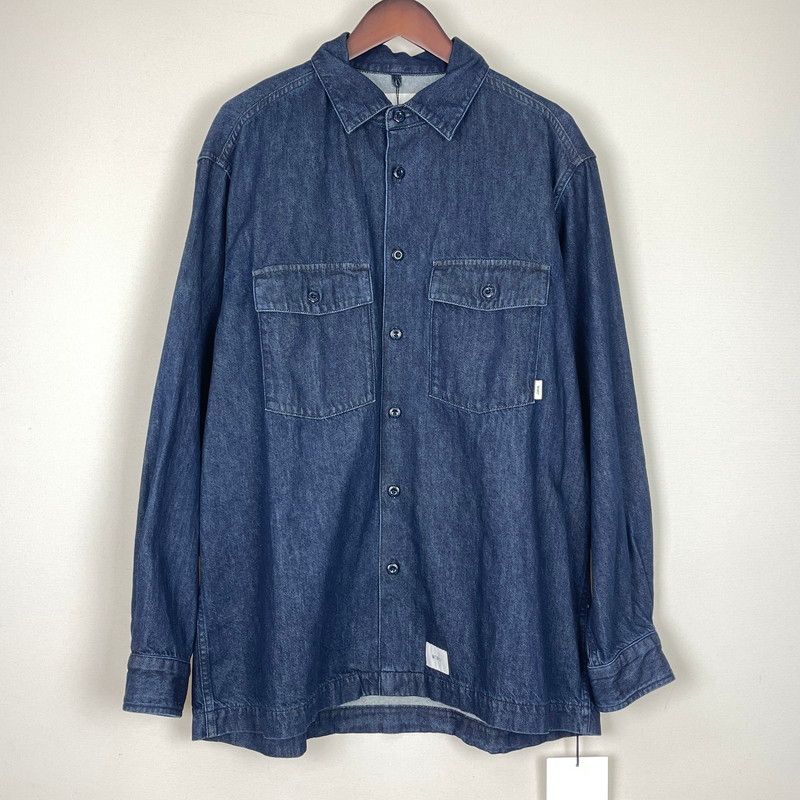 品 WTAPS ダブルタップス CBW L S COTTON DENIM SHIRT 231BRDT-SHM01 ロングスリース コットン デニム シャツ ジャケット 長袖 142-251110-ts-06-tei