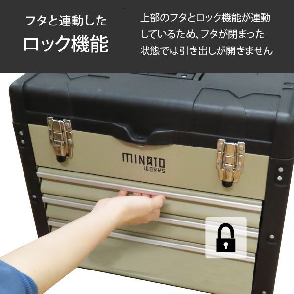 ベアリング付きレール 工具箱