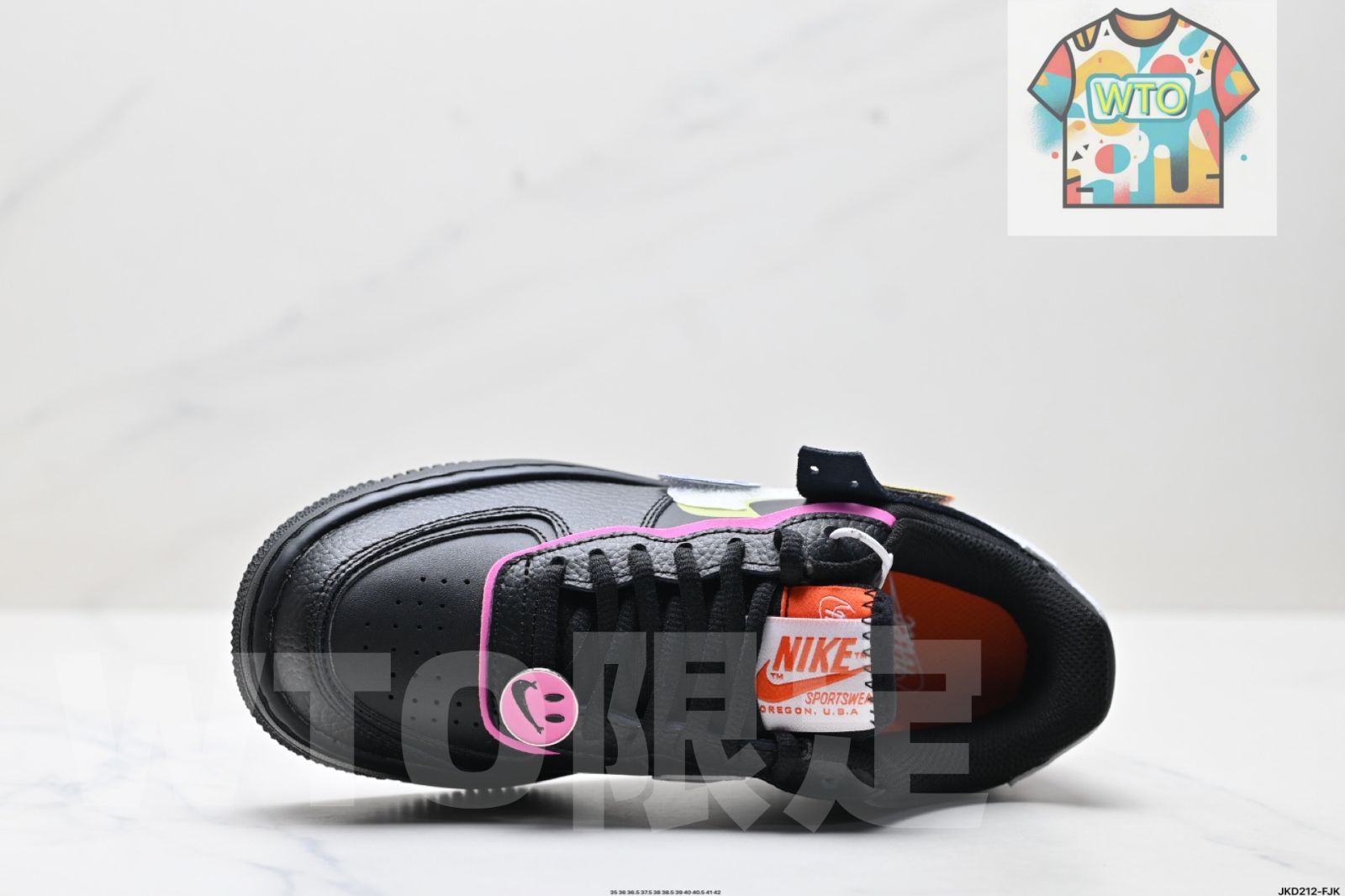 ナイキ ウィメンズ エアフォース 1 シャドウ リムーバブル パッチイズ ブラック ピンク -WTO輸入4