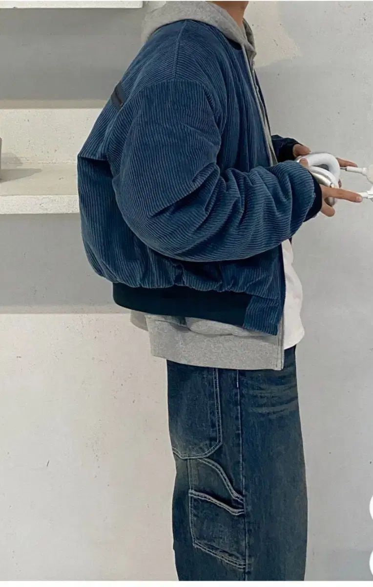 コーデュロイ バッグジッパー パイロットジャンパー