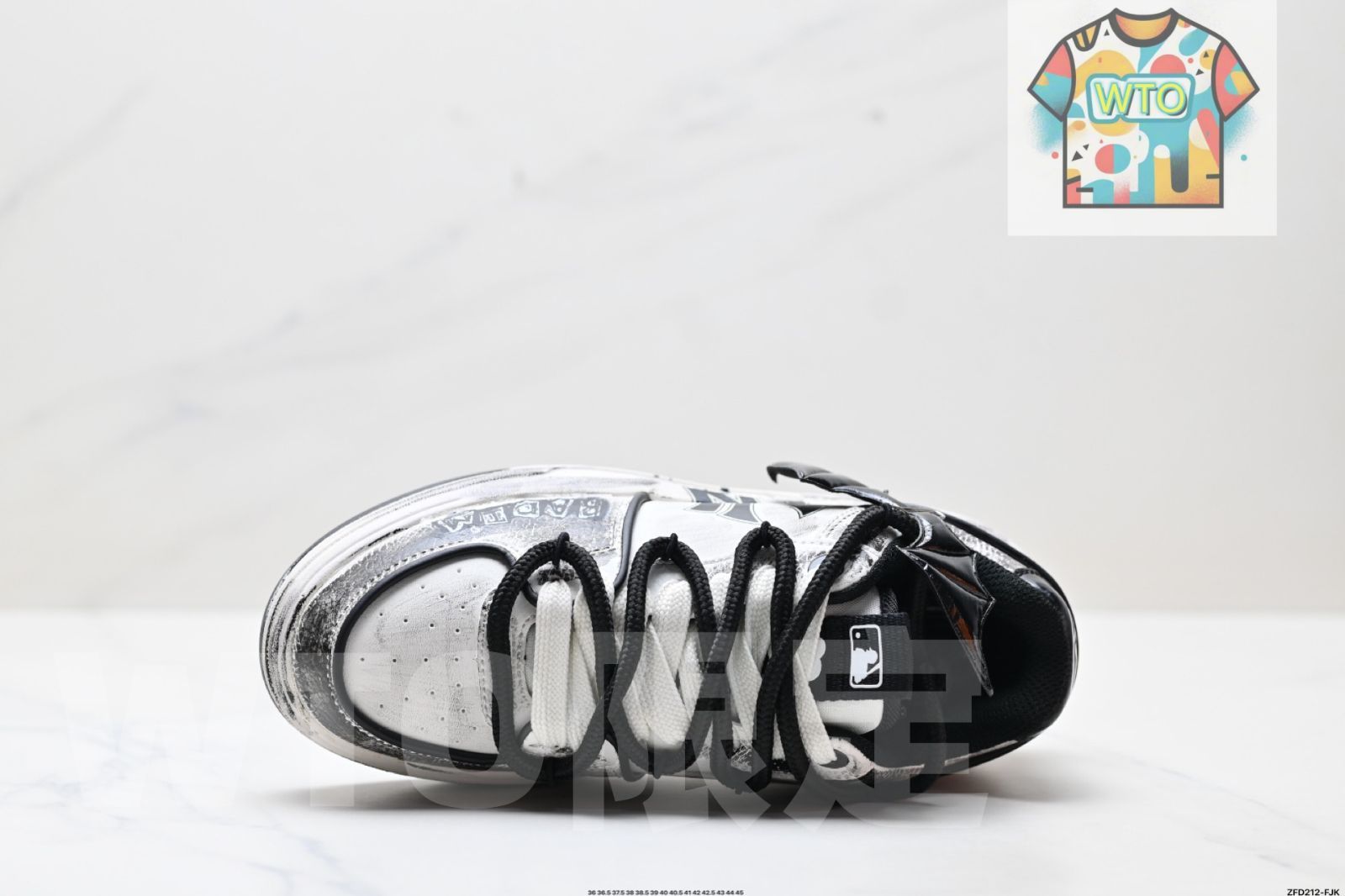 カスタム MLB Chunky Liner 萌趣 もえ グラフィティ 潮流マルチマッチ 滑り止め 耐磨耗 ロートップ スケートシューズ-WTO輸入4