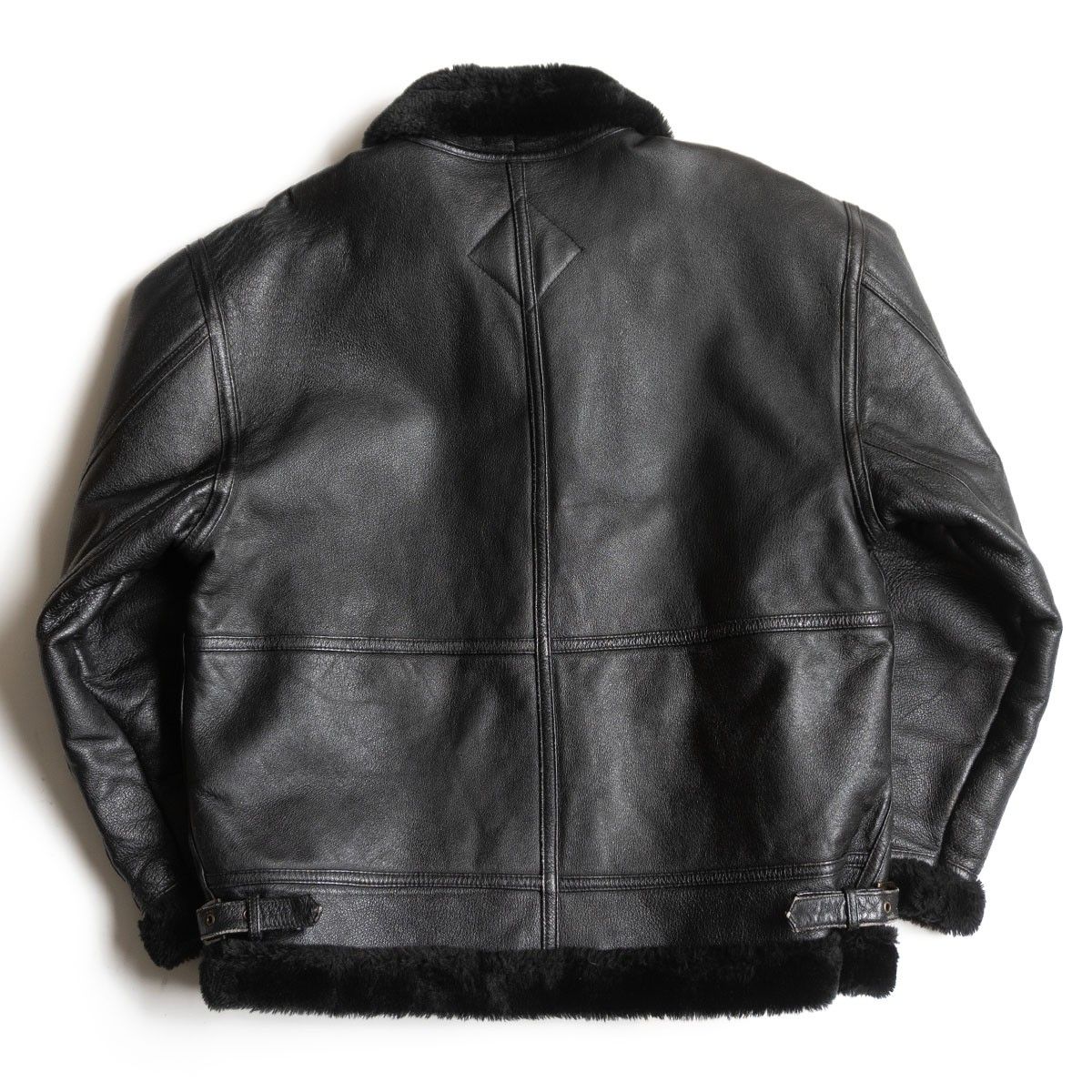 LAZZI B-3型 レザーボンバージャケット L ブラック フライト ジャケット 25110343